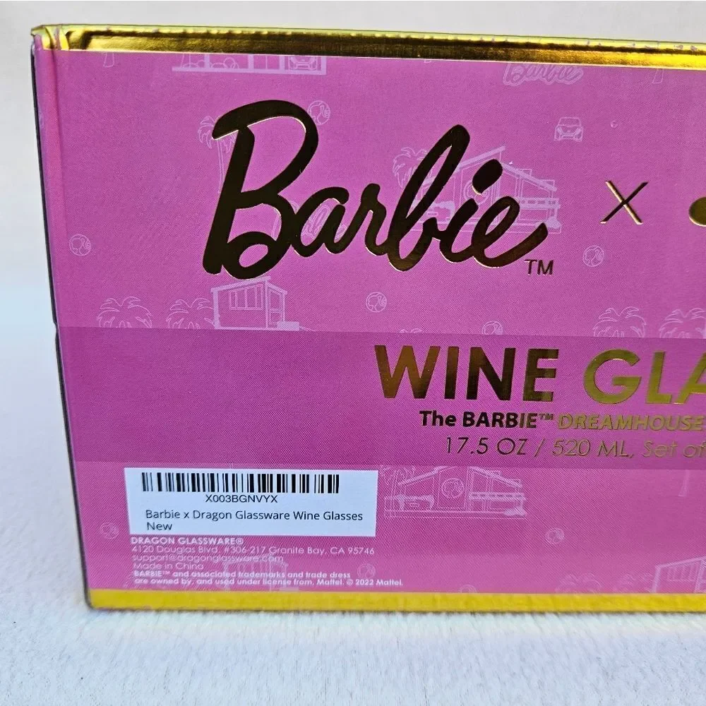 Barbie x Dragon Dreamhouse Wine Glasses - Set of 2